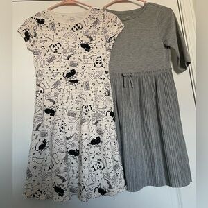 Wonder Nation Girls Dresses Size L 10-12 Lot Of 2 Casual Play Preppy